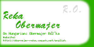 reka obermajer business card